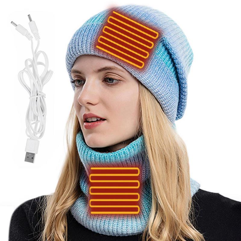 USB-Heated-Hat-Scarf-Set-Winter-Face-And-Ear-Protection-Hat-Warmer-Hat-For-Riding-Cycling